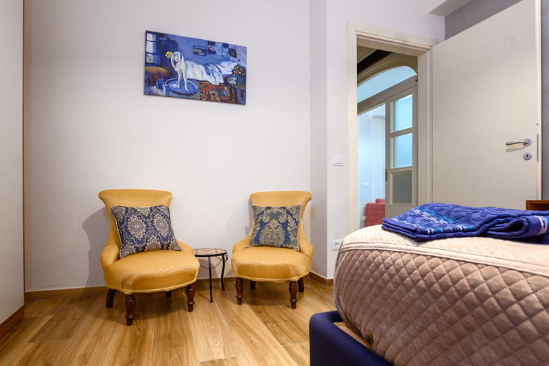 La Stanza Blu di Lady Camollia Apartment è ispirata ai colori dell'opera di Pablo Picasso
